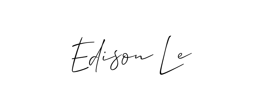 You should practise on your own different ways (Allison_Script) to write your name (Edison Le) in signature. don't let someone else do it for you. Edison Le signature style 2 images and pictures png