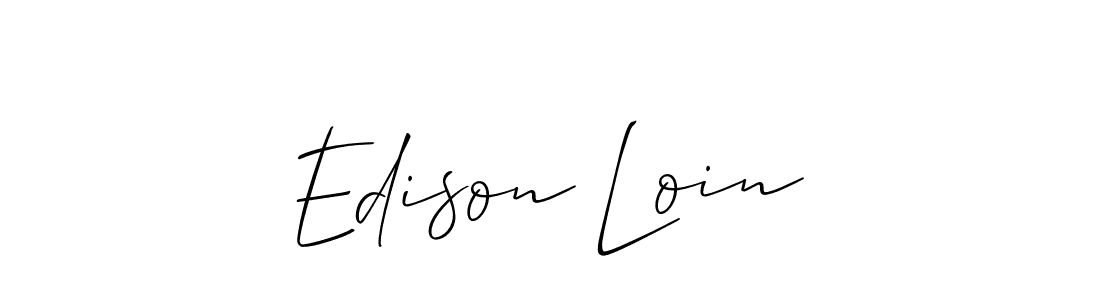 Also You can easily find your signature by using the search form. We will create Edison Loin name handwritten signature images for you free of cost using Allison_Script sign style. Edison Loin signature style 2 images and pictures png