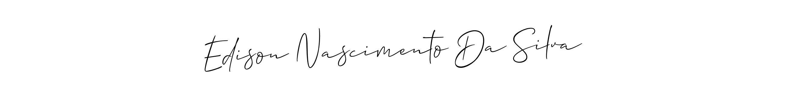 The best way (Allison_Script) to make a short signature is to pick only two or three words in your name. The name Edison Nascimento Da Silva include a total of six letters. For converting this name. Edison Nascimento Da Silva signature style 2 images and pictures png