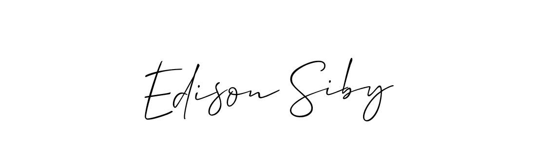 This is the best signature style for the Edison Siby name. Also you like these signature font (Allison_Script). Mix name signature. Edison Siby signature style 2 images and pictures png