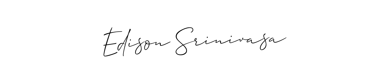 Edison Srinivasa stylish signature style. Best Handwritten Sign (Allison_Script) for my name. Handwritten Signature Collection Ideas for my name Edison Srinivasa. Edison Srinivasa signature style 2 images and pictures png