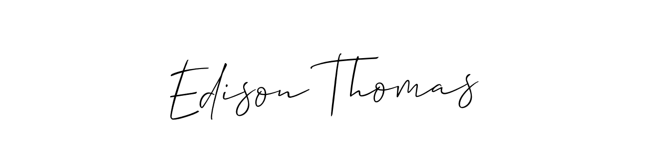 The best way (Allison_Script) to make a short signature is to pick only two or three words in your name. The name Edison Thomas include a total of six letters. For converting this name. Edison Thomas signature style 2 images and pictures png