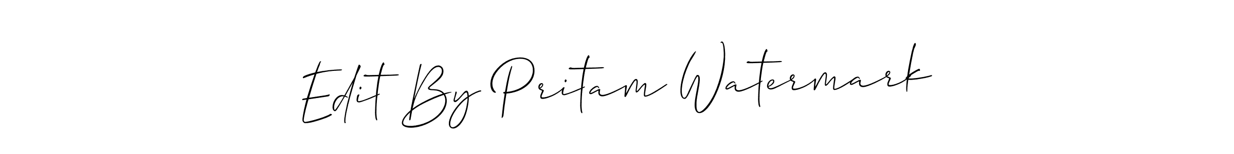 Also You can easily find your signature by using the search form. We will create Edit By Pritam Watermark name handwritten signature images for you free of cost using Allison_Script sign style. Edit By Pritam Watermark signature style 2 images and pictures png