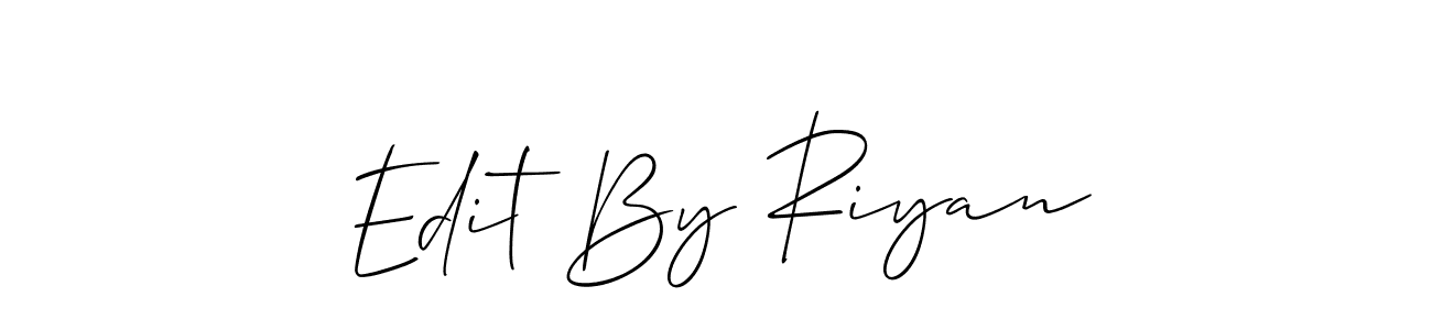 Similarly Allison_Script is the best handwritten signature design. Signature creator online .You can use it as an online autograph creator for name Edit By Riyan. Edit By Riyan signature style 2 images and pictures png