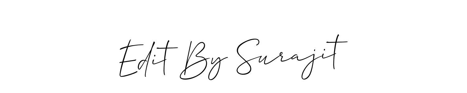 It looks lik you need a new signature style for name Edit By Surajit. Design unique handwritten (Allison_Script) signature with our free signature maker in just a few clicks. Edit By Surajit signature style 2 images and pictures png