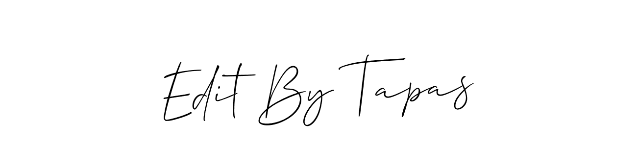 Use a signature maker to create a handwritten signature online. With this signature software, you can design (Allison_Script) your own signature for name Edit By Tapas. Edit By Tapas signature style 2 images and pictures png