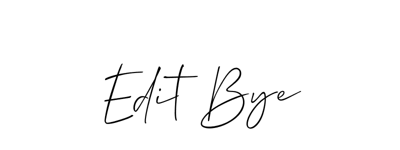 Design your own signature with our free online signature maker. With this signature software, you can create a handwritten (Allison_Script) signature for name Edit Bye. Edit Bye signature style 2 images and pictures png