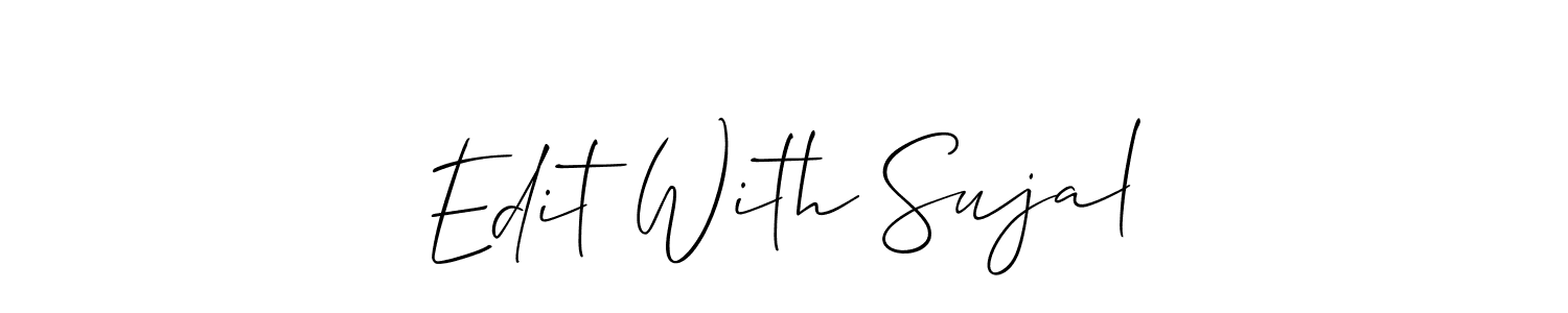 Make a short Edit With Sujal signature style. Manage your documents anywhere anytime using Allison_Script. Create and add eSignatures, submit forms, share and send files easily. Edit With Sujal signature style 2 images and pictures png