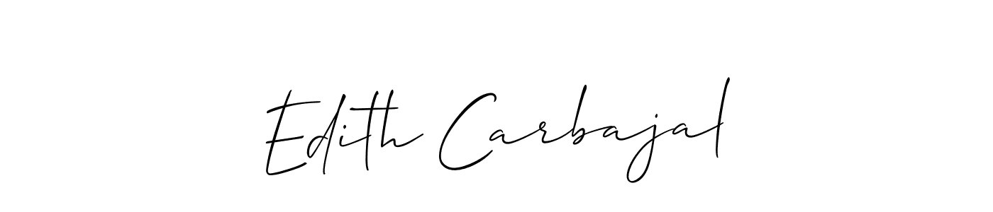 Create a beautiful signature design for name Edith Carbajal. With this signature (Allison_Script) fonts, you can make a handwritten signature for free. Edith Carbajal signature style 2 images and pictures png