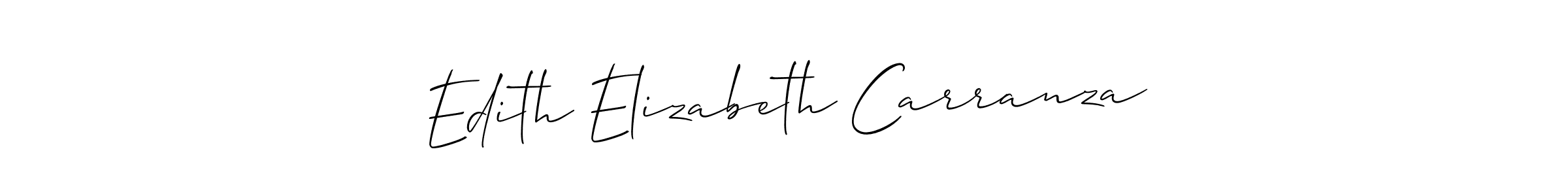 How to make Edith Elizabeth Carranza signature? Allison_Script is a professional autograph style. Create handwritten signature for Edith Elizabeth Carranza name. Edith Elizabeth Carranza signature style 2 images and pictures png