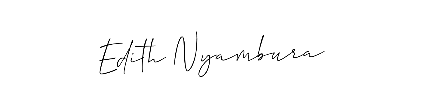 Use a signature maker to create a handwritten signature online. With this signature software, you can design (Allison_Script) your own signature for name Edith Nyambura. Edith Nyambura signature style 2 images and pictures png