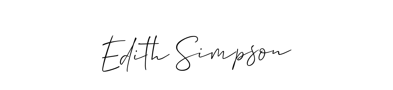 This is the best signature style for the Edith Simpson name. Also you like these signature font (Allison_Script). Mix name signature. Edith Simpson signature style 2 images and pictures png
