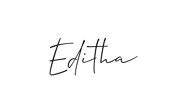 Also You can easily find your signature by using the search form. We will create Editha name handwritten signature images for you free of cost using Allison_Script sign style. Editha signature style 2 images and pictures png