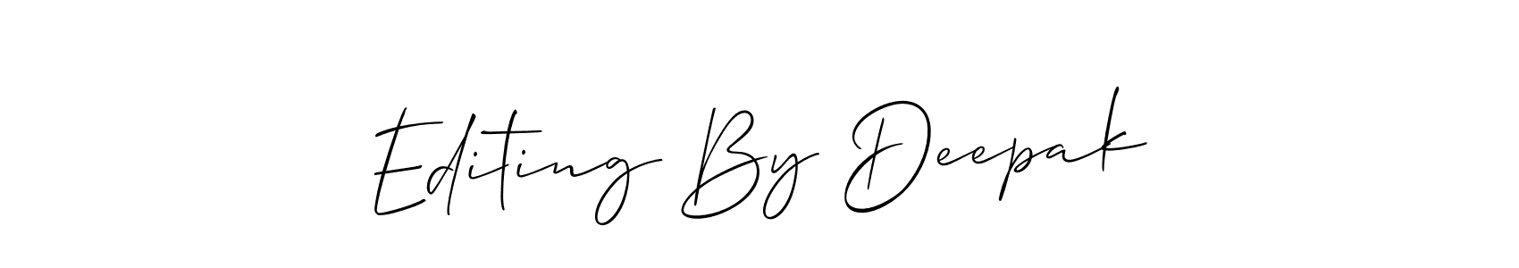 Check out images of Autograph of Editing By Deepak name. Actor Editing By Deepak Signature Style. Allison_Script is a professional sign style online. Editing By Deepak signature style 2 images and pictures png