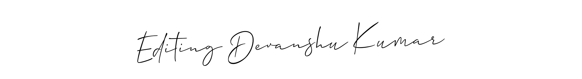 Editing Devanshu Kumar stylish signature style. Best Handwritten Sign (Allison_Script) for my name. Handwritten Signature Collection Ideas for my name Editing Devanshu Kumar. Editing Devanshu Kumar signature style 2 images and pictures png