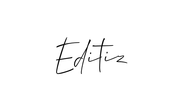 Also we have Editiz name is the best signature style. Create professional handwritten signature collection using Allison_Script autograph style. Editiz signature style 2 images and pictures png