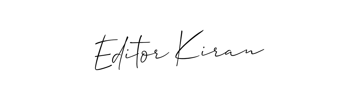 Also we have Editor Kiran name is the best signature style. Create professional handwritten signature collection using Allison_Script autograph style. Editor Kiran signature style 2 images and pictures png