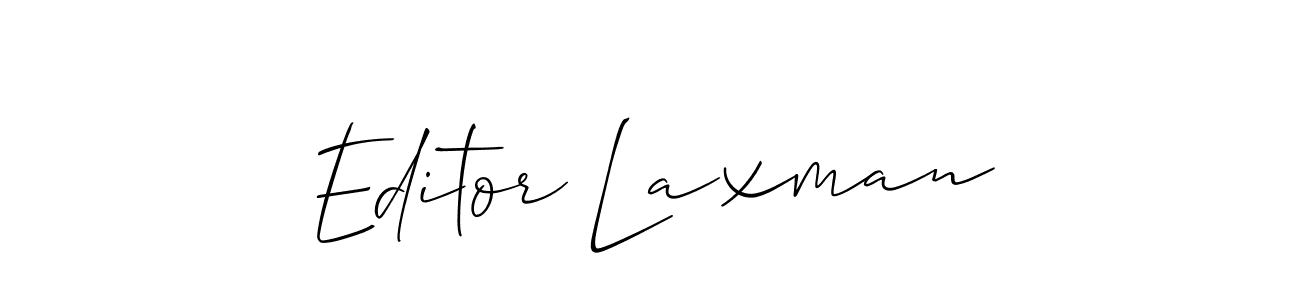 Once you've used our free online signature maker to create your best signature Allison_Script style, it's time to enjoy all of the benefits that Editor Laxman name signing documents. Editor Laxman signature style 2 images and pictures png