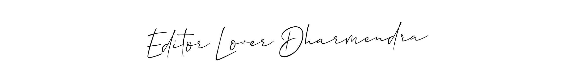 Editor Lover Dharmendra stylish signature style. Best Handwritten Sign (Allison_Script) for my name. Handwritten Signature Collection Ideas for my name Editor Lover Dharmendra. Editor Lover Dharmendra signature style 2 images and pictures png