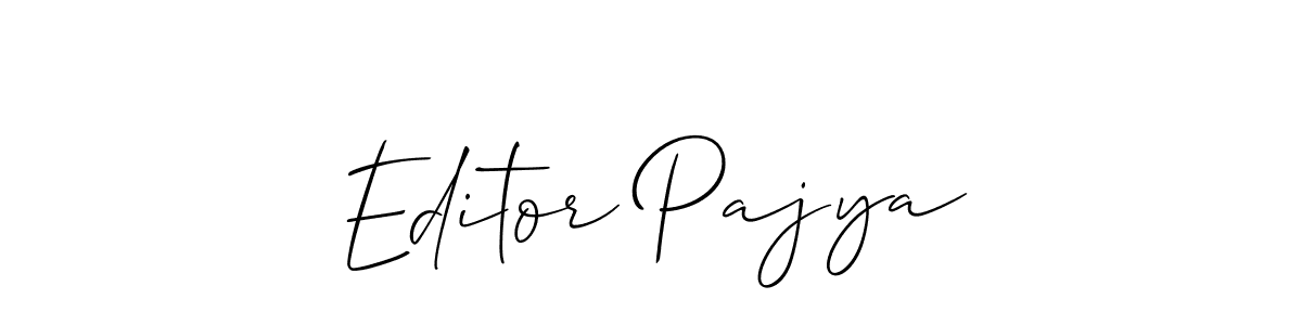 Check out images of Autograph of Editor Pajya name. Actor Editor Pajya Signature Style. Allison_Script is a professional sign style online. Editor Pajya signature style 2 images and pictures png