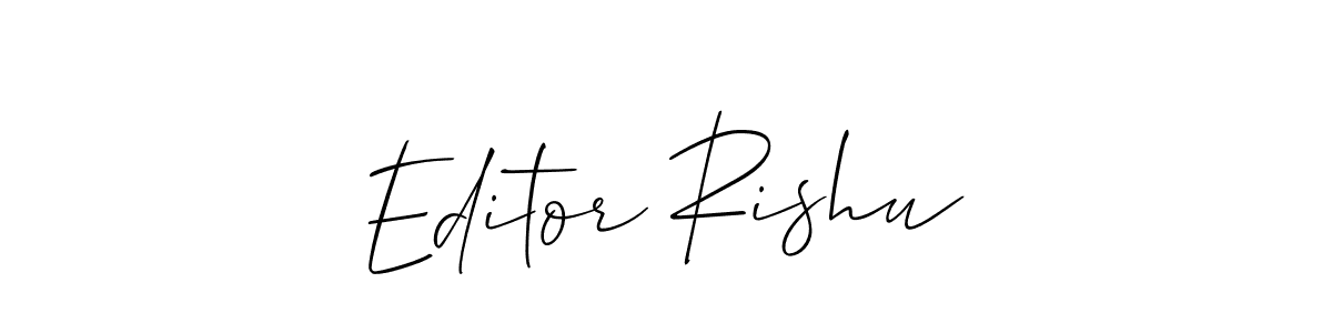 Make a beautiful signature design for name Editor Rishu. Use this online signature maker to create a handwritten signature for free. Editor Rishu signature style 2 images and pictures png