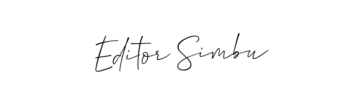 You can use this online signature creator to create a handwritten signature for the name Editor Simbu. This is the best online autograph maker. Editor Simbu signature style 2 images and pictures png