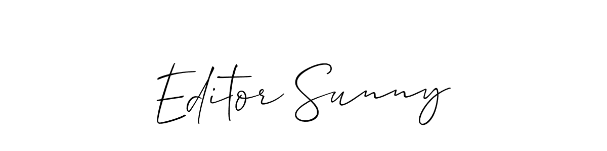 How to make Editor Sunny signature? Allison_Script is a professional autograph style. Create handwritten signature for Editor Sunny name. Editor Sunny signature style 2 images and pictures png