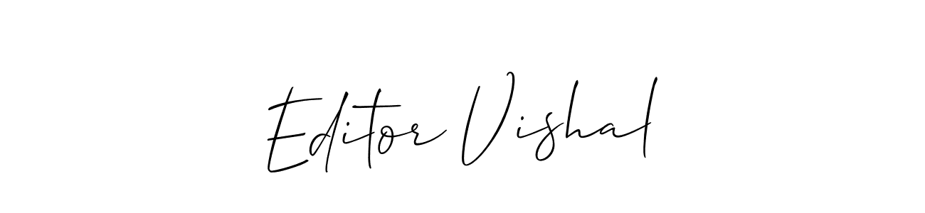 Similarly Allison_Script is the best handwritten signature design. Signature creator online .You can use it as an online autograph creator for name Editor Vishal. Editor Vishal signature style 2 images and pictures png