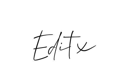 Make a beautiful signature design for name Editx. With this signature (Allison_Script) style, you can create a handwritten signature for free. Editx signature style 2 images and pictures png