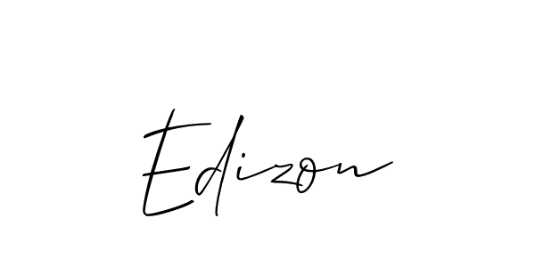 How to make Edizon name signature. Use Allison_Script style for creating short signs online. This is the latest handwritten sign. Edizon signature style 2 images and pictures png