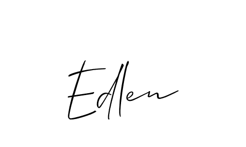 Similarly Allison_Script is the best handwritten signature design. Signature creator online .You can use it as an online autograph creator for name Edlen. Edlen signature style 2 images and pictures png