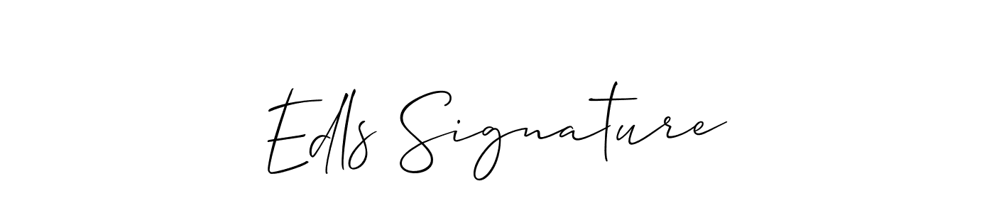 Make a beautiful signature design for name Edls Signature. With this signature (Allison_Script) style, you can create a handwritten signature for free. Edls Signature signature style 2 images and pictures png