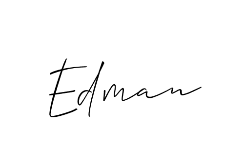 The best way (Allison_Script) to make a short signature is to pick only two or three words in your name. The name Edman include a total of six letters. For converting this name. Edman signature style 2 images and pictures png