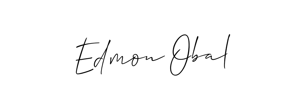 Check out images of Autograph of Edmon Obal name. Actor Edmon Obal Signature Style. Allison_Script is a professional sign style online. Edmon Obal signature style 2 images and pictures png