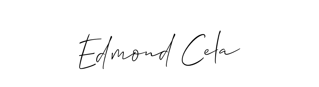 The best way (Allison_Script) to make a short signature is to pick only two or three words in your name. The name Edmond Cela include a total of six letters. For converting this name. Edmond Cela signature style 2 images and pictures png