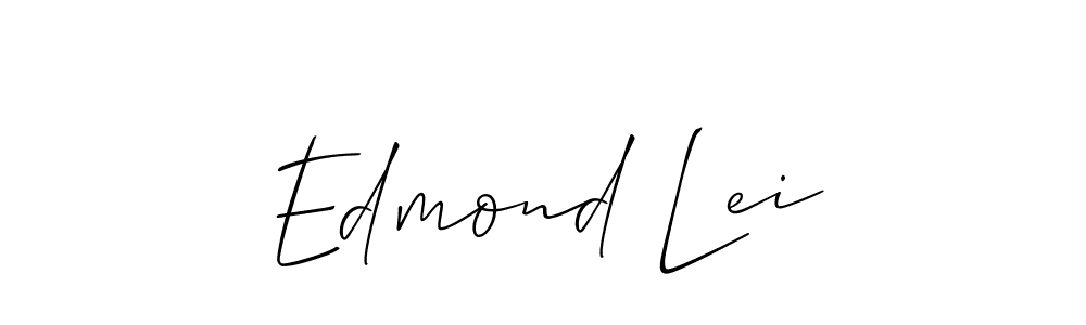 Make a beautiful signature design for name Edmond Lei. With this signature (Allison_Script) style, you can create a handwritten signature for free. Edmond Lei signature style 2 images and pictures png