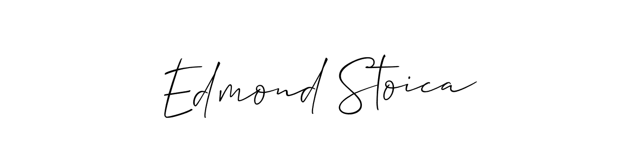 Make a short Edmond Stoica signature style. Manage your documents anywhere anytime using Allison_Script. Create and add eSignatures, submit forms, share and send files easily. Edmond Stoica signature style 2 images and pictures png