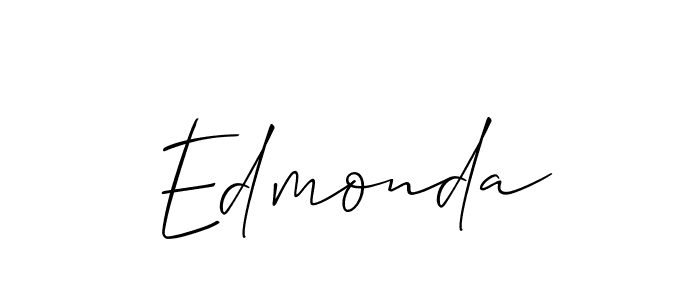 The best way (Allison_Script) to make a short signature is to pick only two or three words in your name. The name Edmonda include a total of six letters. For converting this name. Edmonda signature style 2 images and pictures png