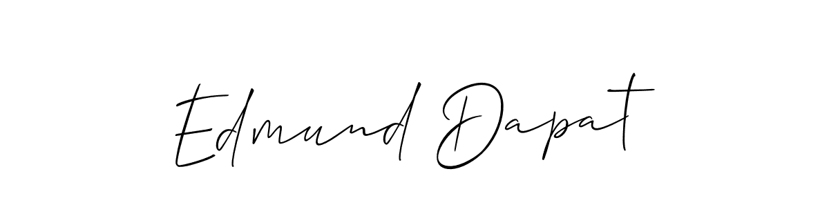 if you are searching for the best signature style for your name Edmund Dapat. so please give up your signature search. here we have designed multiple signature styles  using Allison_Script. Edmund Dapat signature style 2 images and pictures png