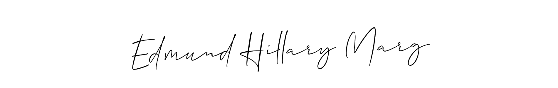 Make a short Edmund Hillary Marg signature style. Manage your documents anywhere anytime using Allison_Script. Create and add eSignatures, submit forms, share and send files easily. Edmund Hillary Marg signature style 2 images and pictures png
