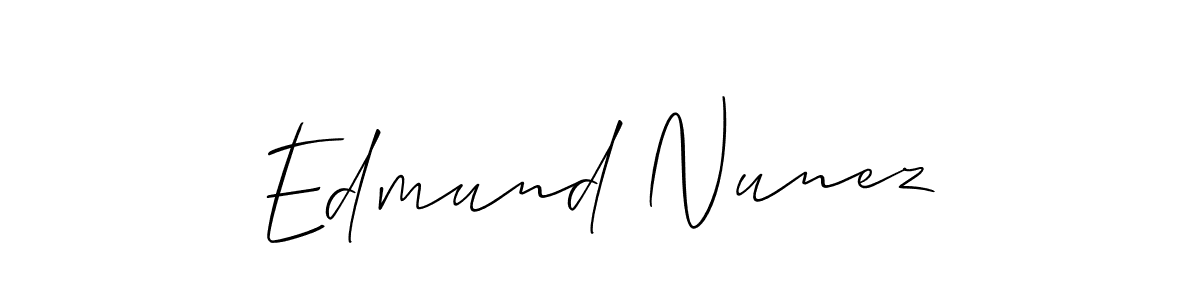 Create a beautiful signature design for name Edmund Nunez. With this signature (Allison_Script) fonts, you can make a handwritten signature for free. Edmund Nunez signature style 2 images and pictures png