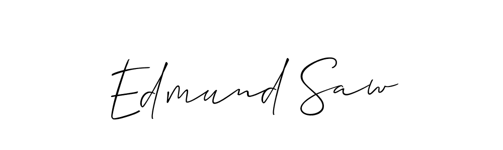 How to make Edmund Saw signature? Allison_Script is a professional autograph style. Create handwritten signature for Edmund Saw name. Edmund Saw signature style 2 images and pictures png