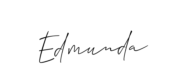Allison_Script is a professional signature style that is perfect for those who want to add a touch of class to their signature. It is also a great choice for those who want to make their signature more unique. Get Edmunda name to fancy signature for free. Edmunda signature style 2 images and pictures png