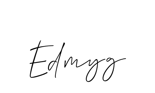 if you are searching for the best signature style for your name Edmyg. so please give up your signature search. here we have designed multiple signature styles  using Allison_Script. Edmyg signature style 2 images and pictures png