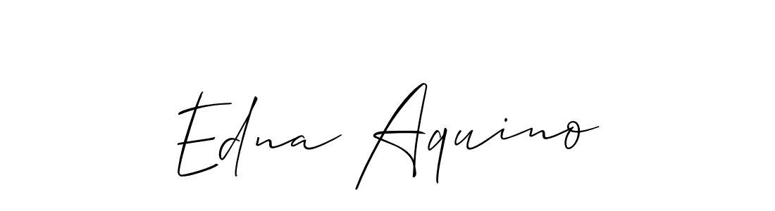 The best way (Allison_Script) to make a short signature is to pick only two or three words in your name. The name Edna Aquino include a total of six letters. For converting this name. Edna Aquino signature style 2 images and pictures png