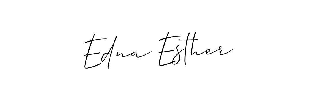 Design your own signature with our free online signature maker. With this signature software, you can create a handwritten (Allison_Script) signature for name Edna Esther. Edna Esther signature style 2 images and pictures png