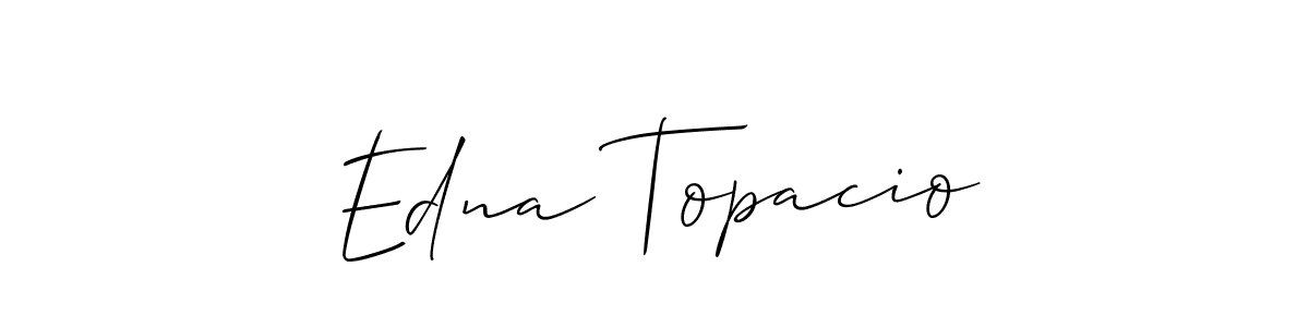 Make a beautiful signature design for name Edna Topacio. Use this online signature maker to create a handwritten signature for free. Edna Topacio signature style 2 images and pictures png