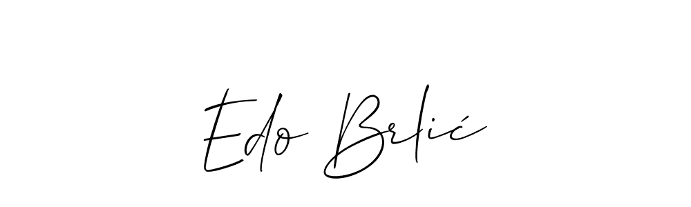 You should practise on your own different ways (Allison_Script) to write your name (Edo Brlić) in signature. don't let someone else do it for you. Edo Brlić signature style 2 images and pictures png