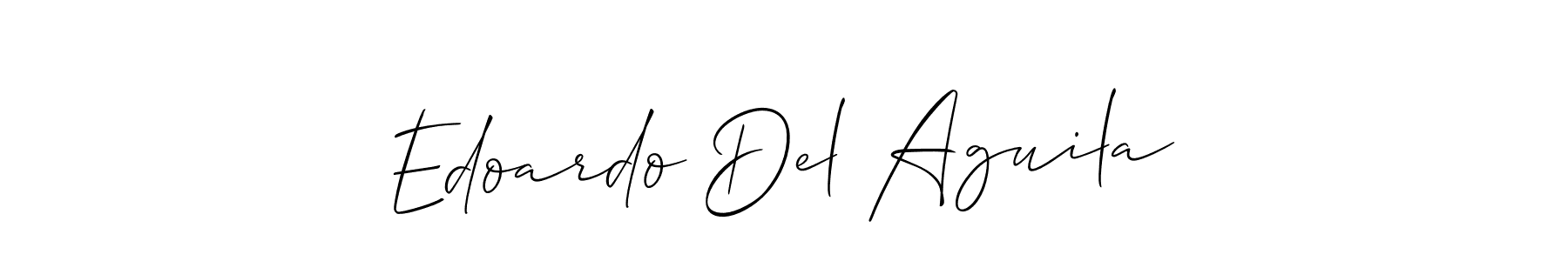 Also we have Edoardo Del Aguila name is the best signature style. Create professional handwritten signature collection using Allison_Script autograph style. Edoardo Del Aguila signature style 2 images and pictures png