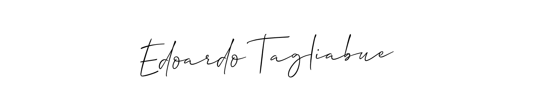Create a beautiful signature design for name Edoardo Tagliabue. With this signature (Allison_Script) fonts, you can make a handwritten signature for free. Edoardo Tagliabue signature style 2 images and pictures png